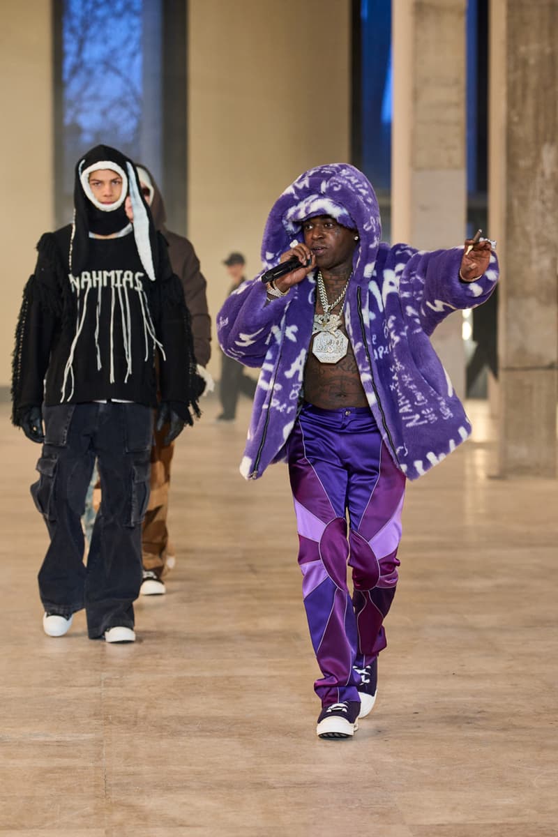 Doni NAHMIAS Kodak Black Fall Winter 2023 FW23 AW23 Runway Show Paris Fashion Week PFW Collection Performance Interview 