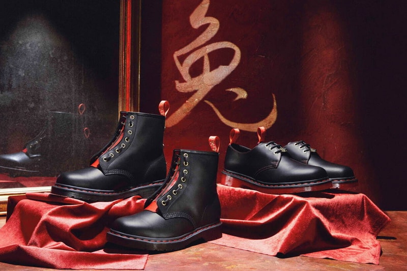 Dr Martens year of the rabbit lunar new year red black 1461 1460 boots release info date price