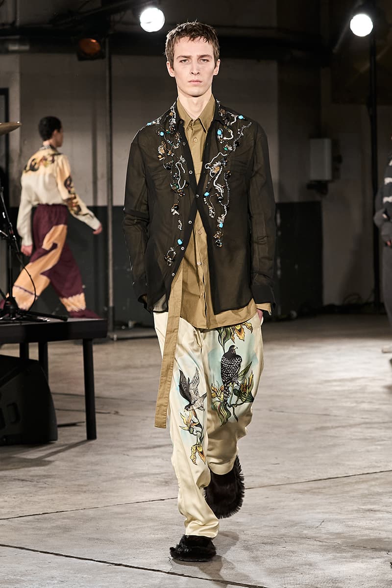 Dries Van Noten FW23 Menswear Collection Is When Rave Culture Meets Refined Tailoring paris fashion week fall winter 2023 sutis rave culture tailoring silhouettes lander adriaan belgian