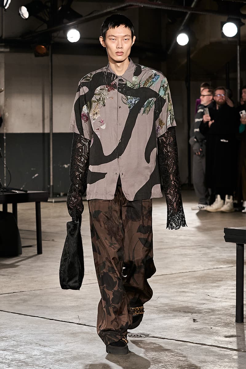 Dries Van Noten FW23 Menswear Collection Is When Rave Culture Meets Refined Tailoring paris fashion week fall winter 2023 sutis rave culture tailoring silhouettes lander adriaan belgian