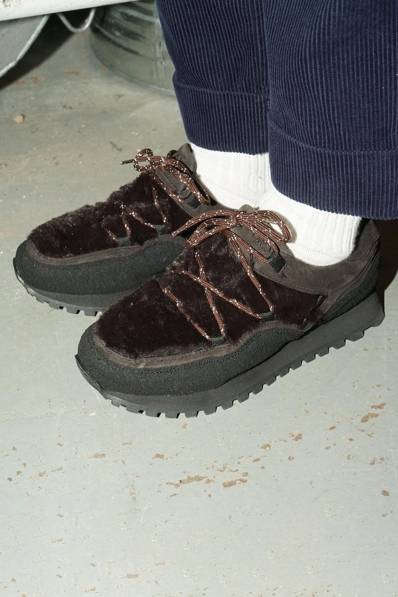 Engineered Garments Tarvas Shoe Collaboration Footwear Sneaker Hiking Faux Fur Forest Bather Non-Slip Sole Touts