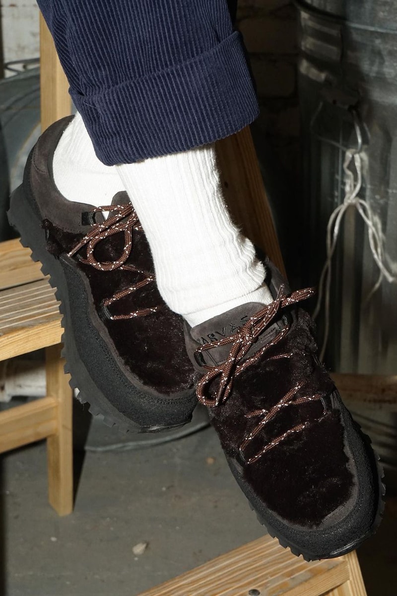 Engineered Garments Tarvas Shoe Collaboration Footwear Sneaker Hiking Faux Fur Forest Bather Non-Slip Sole Touts