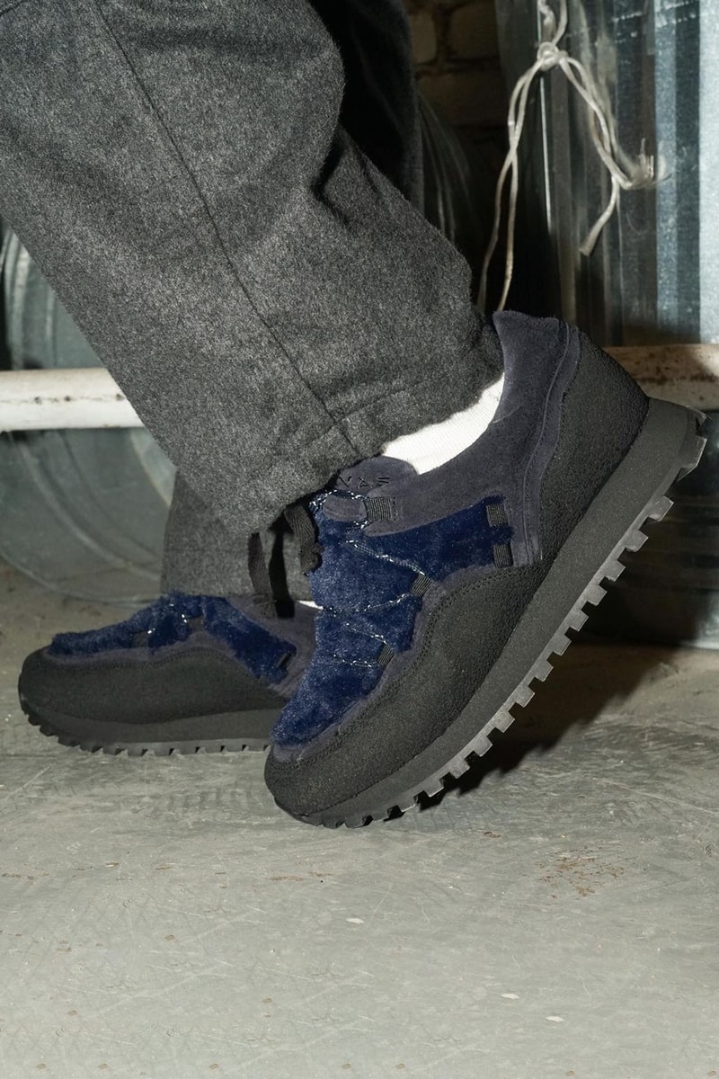 Engineered Garments Tarvas Shoe Collaboration Footwear Sneaker Hiking Faux Fur Forest Bather Non-Slip Sole Touts