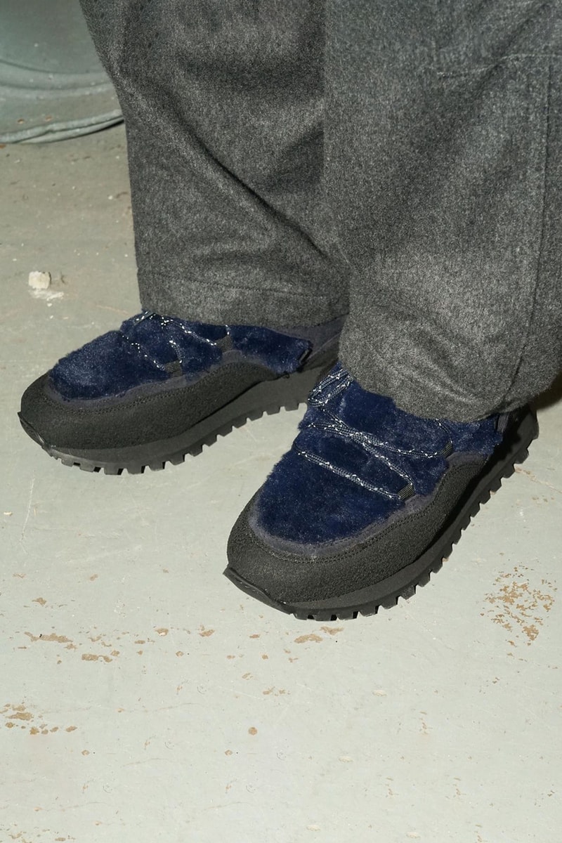 Engineered Garments Tarvas Shoe Collaboration Footwear Sneaker Hiking Faux Fur Forest Bather Non-Slip Sole Touts