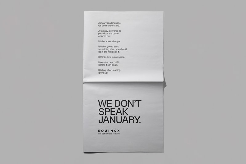 Equinox We Don't Speak January Banning New Years Resolution Members Info 1