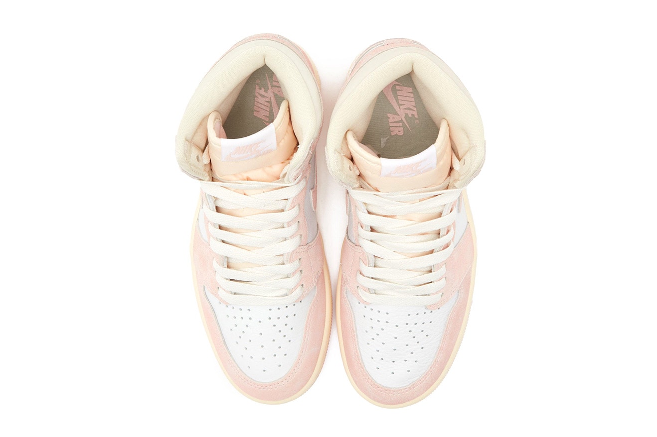 Air Jordan 1 High OG Atmosphere Washed Pink FD2596-600 release info sneakers footwear womenswear women swoosh hype release date info store list buying guide photos price