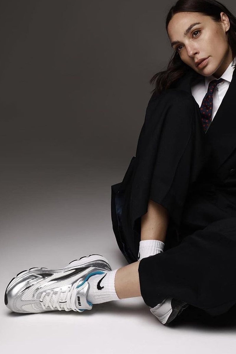 Gal gadot styles rhuigi villasenor redesigning human uniform daily trainers tal abudi silver metallic news info