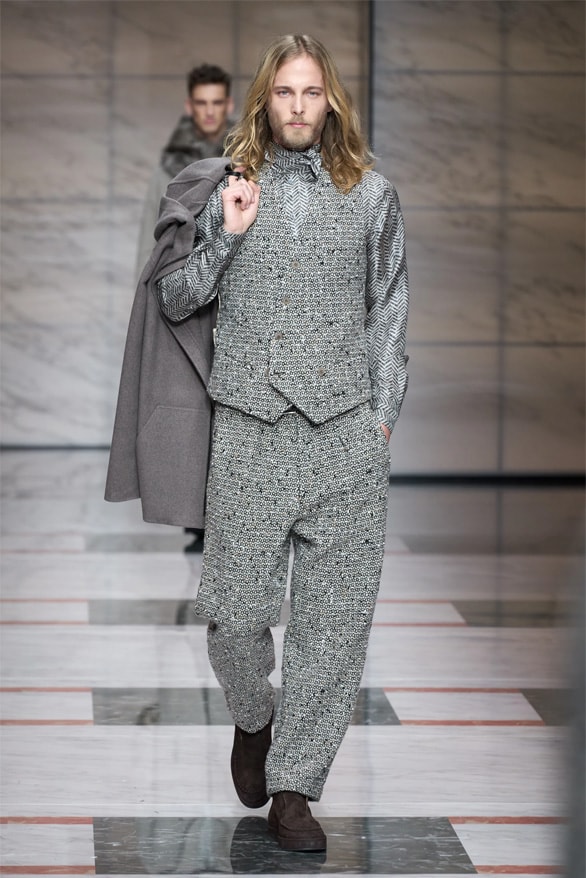 Giorgio Armani offers soft, fluid winter designs at Milan Fashion Week