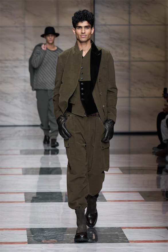 Giorgio Armani Milan Fashion Week Fall Winter 2023 FW23 Runway Show MFW Mens Menswear