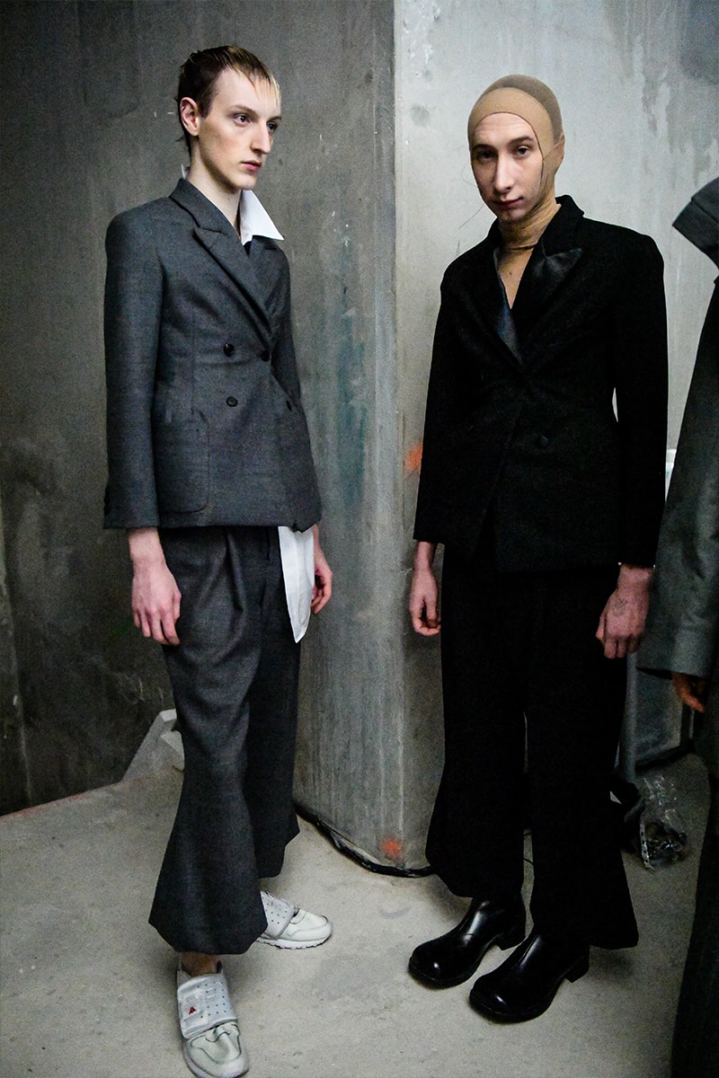 Hed Mayner FW23 Is All About Balance Paris fashion week pfw tel aviv tuscany suiting oversized blazers reebok footwear
