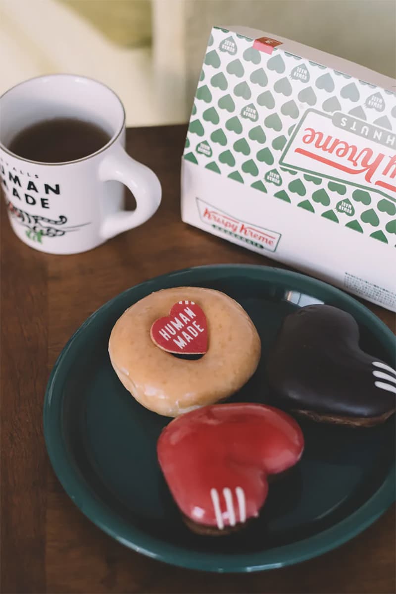 Human Made Krispy Kreme Collection factory jackets sweatshirts tees accessories pins charms cushions doughnut original glazed release info date store list buying guide photos price hat shibuya tokyo japan nigo