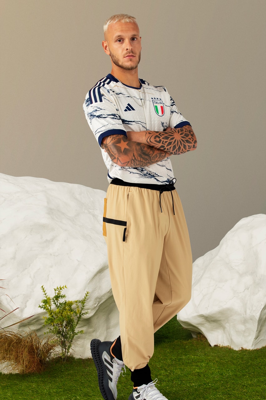 The new 2023 Italy away shirt is a marbled work of art