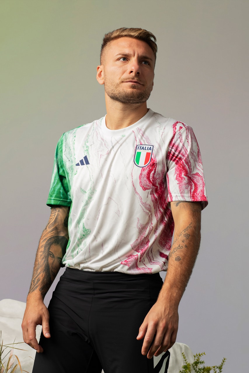 adidas Italy Football Soccer Jersey Kit Blue White Italia Donnarumma Sports World Cup Euros Serie A Three Stripe Tricolor