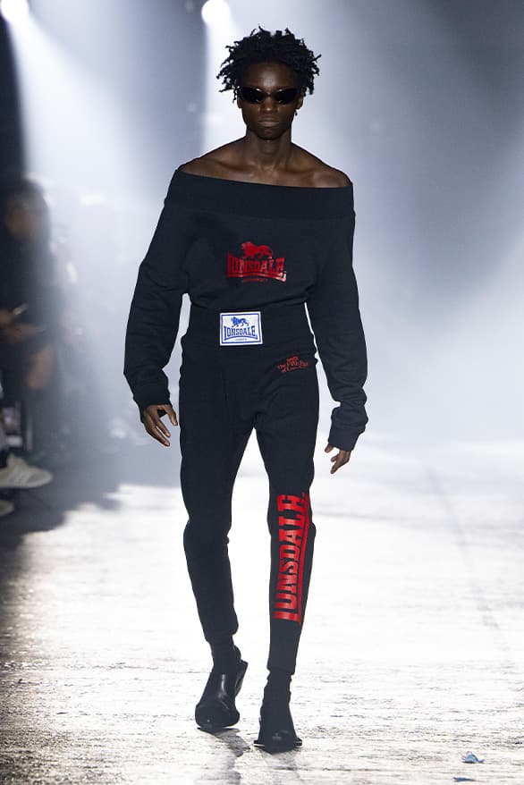 JORDANLUCA Milan Fashion Week Fall Winter 2023 FW23 Runway Show MFW Mens Menswear Jordan Bowen Luca Marchetto Lonsdale