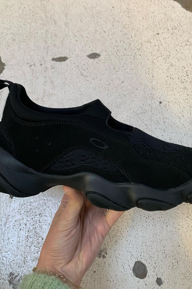 Heres a Closer Look at the Junya Watanabe x Oakley Factory Team Footwear black flesh laceless release info date price