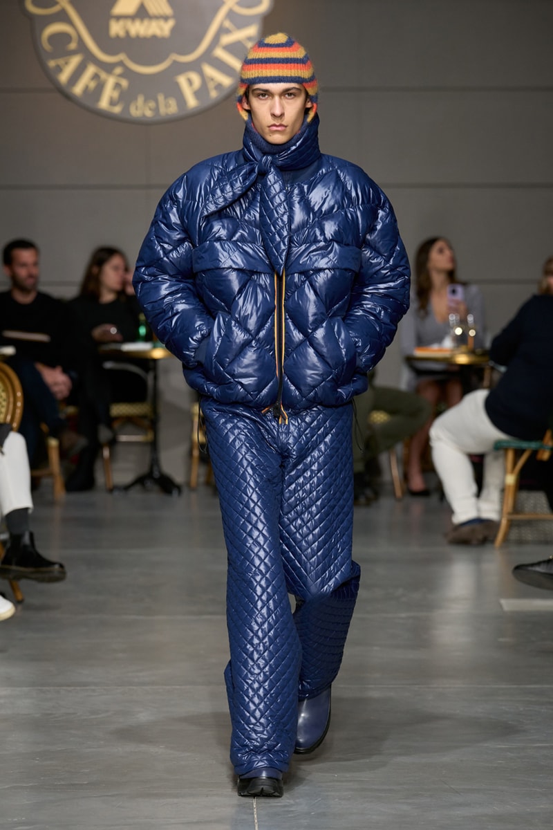 K-Way Fall Winter 2023 FW23 Runway Show Collection Milan Fashion Week Léon-Claude Duhame Café de la Paix
