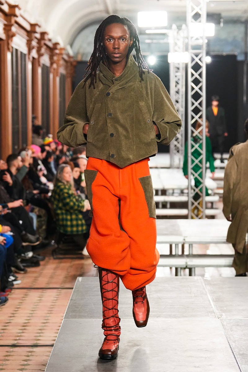 Kiko Kostadinov FW23 Dismantles Traditional Tailoring With Vibrancy paris fashion week fall winter 2023 menswear collection suit colors avant garde womenswear 