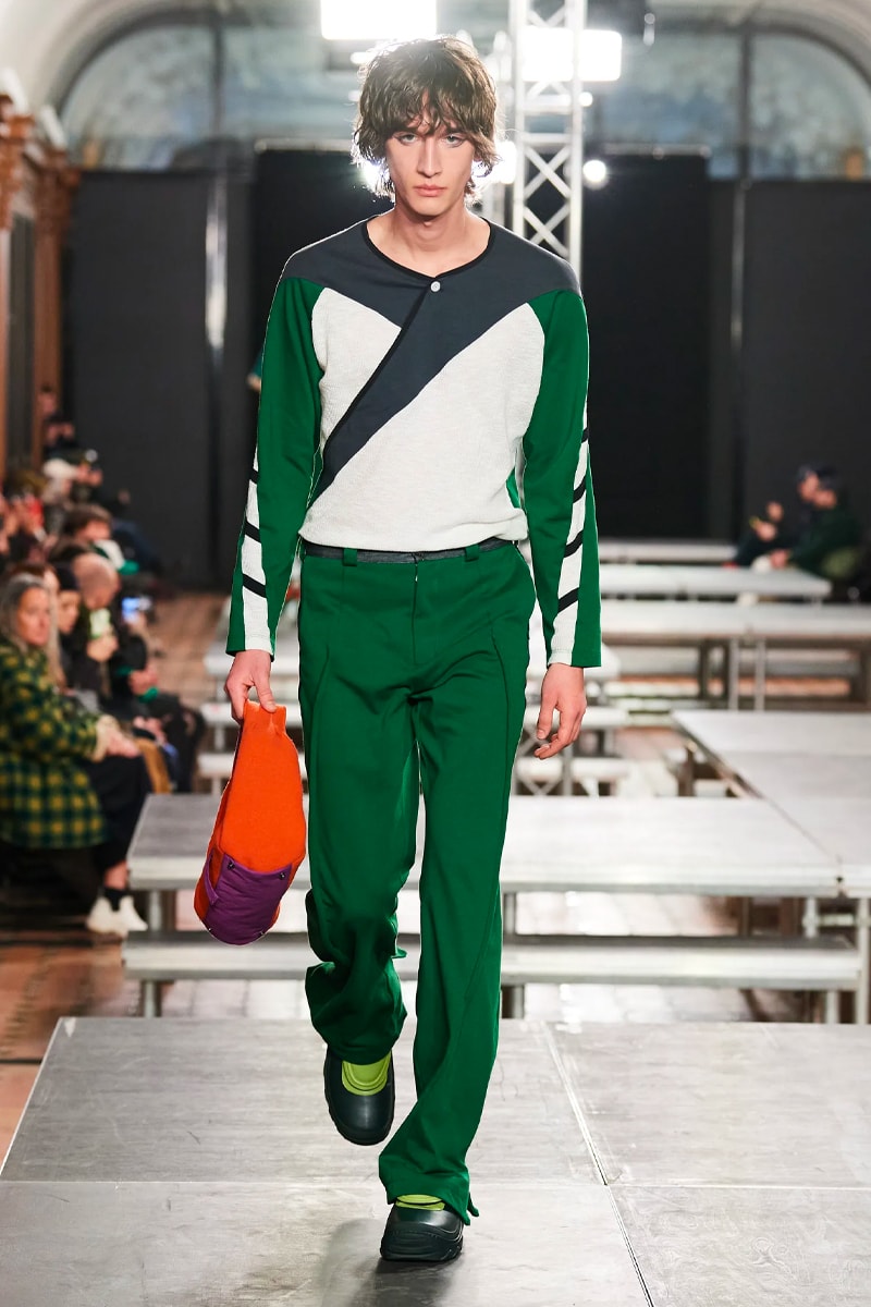 Kiko Kostadinov FW23 Dismantles Traditional Tailoring With Vibrancy paris fashion week fall winter 2023 menswear collection suit colors avant garde womenswear 