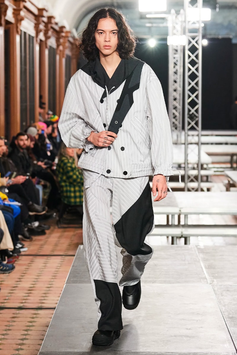 Kiko Kostadinov FW23 Dismantles Traditional Tailoring With Vibrancy paris fashion week fall winter 2023 menswear collection suit colors avant garde womenswear 