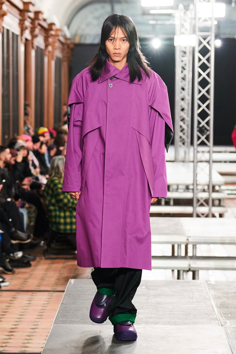 Kiko Kostadinov FW23 Dismantles Traditional Tailoring With Vibrancy paris fashion week fall winter 2023 menswear collection suit colors avant garde womenswear 