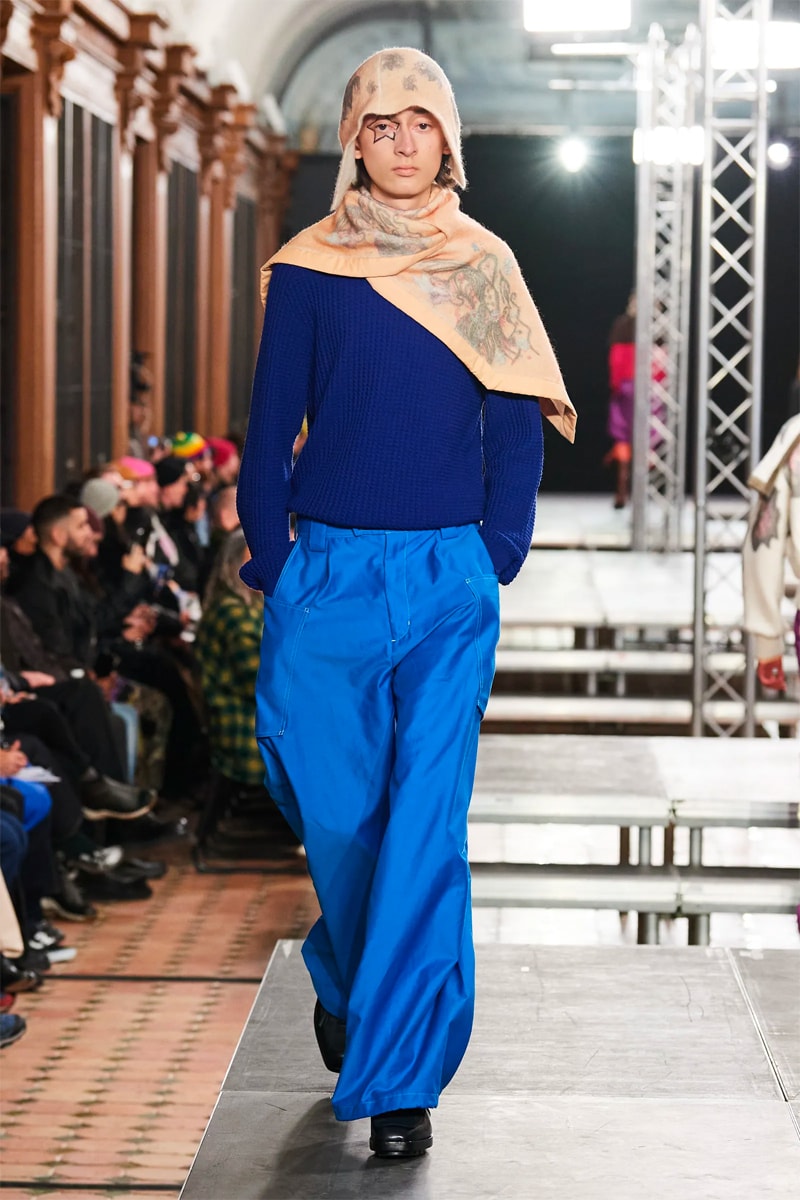 Kiko Kostadinov FW23 Dismantles Traditional Tailoring With Vibrancy paris fashion week fall winter 2023 menswear collection suit colors avant garde womenswear 