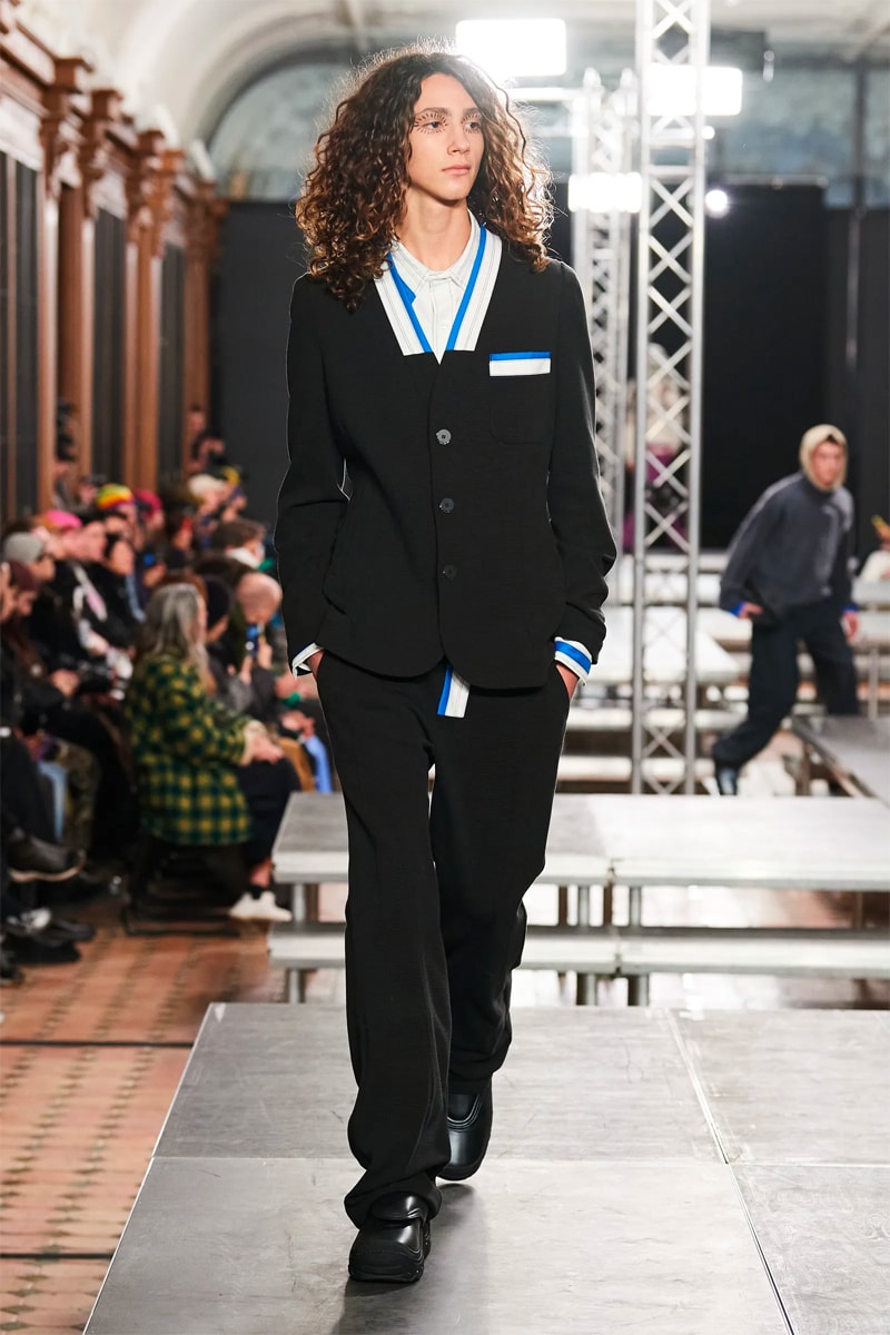 Kiko Kostadinov FW23 Dismantles Traditional Tailoring With Vibrancy paris fashion week fall winter 2023 menswear collection suit colors avant garde womenswear 