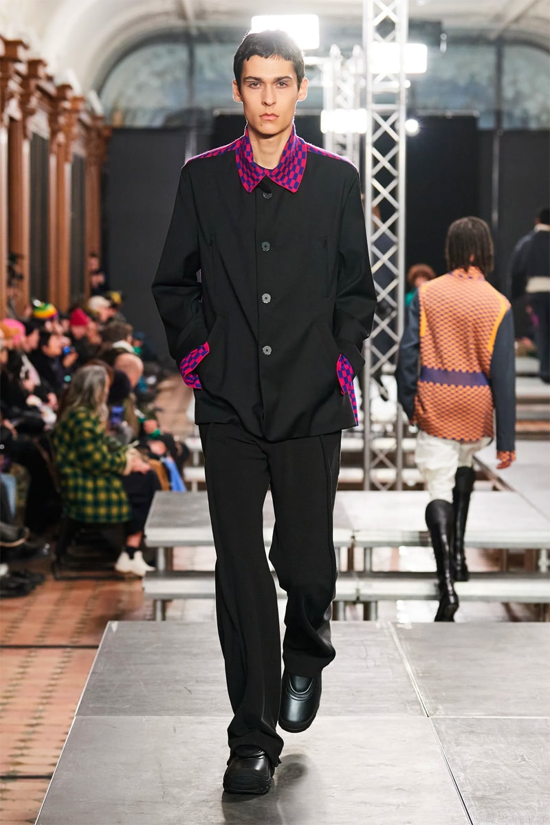 Kiko Kostadinov FW23 Dismantles Traditional Tailoring With Vibrancy paris fashion week fall winter 2023 menswear collection suit colors avant garde womenswear 