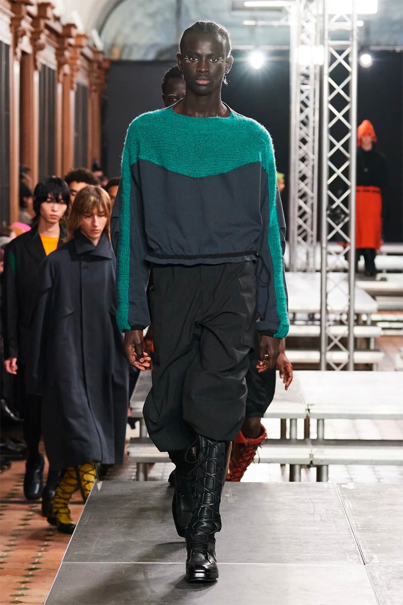 Kiko Kostadinov FW23 Dismantles Traditional Tailoring With Vibrancy paris fashion week fall winter 2023 menswear collection suit colors avant garde womenswear 