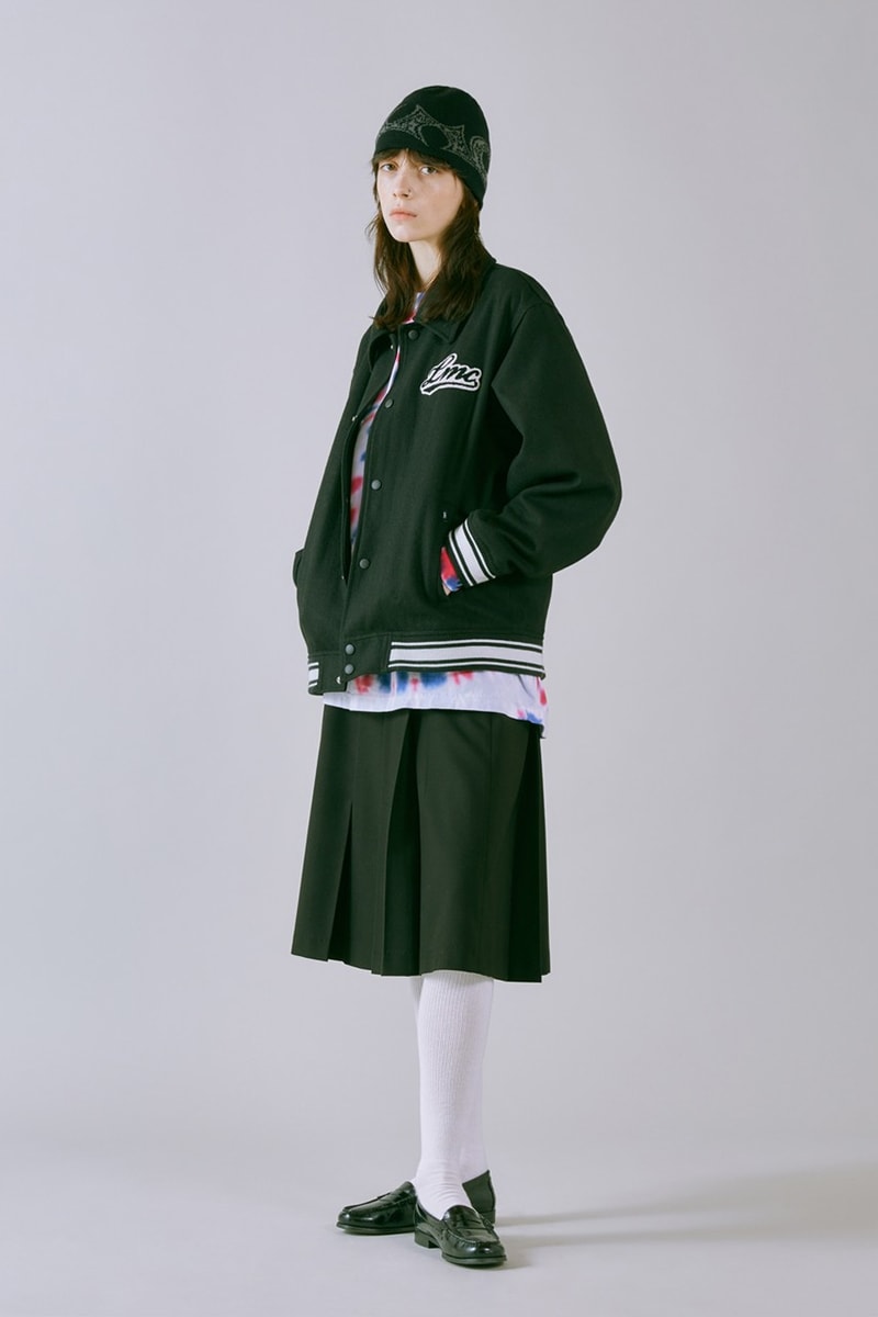 LMC SS23 Brings a Vintage Aesthetic to Wardrobe 1960s wardrobe staples slogan hippie culture peace freedom reversal letterman jackets varsity jacket tie dye rabbit colorful vibrant sweaters vest corduroy