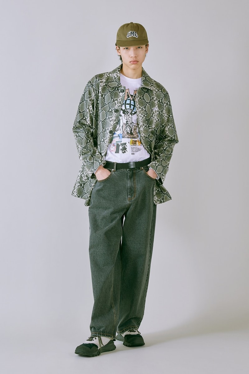 LMC SS23 Brings a Vintage Aesthetic to Wardrobe 1960s wardrobe staples slogan hippie culture peace freedom reversal letterman jackets varsity jacket tie dye rabbit colorful vibrant sweaters vest corduroy