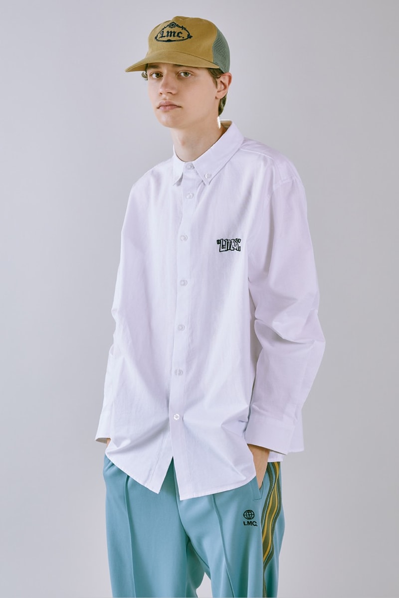 LMC SS23 Brings a Vintage Aesthetic to Wardrobe 1960s wardrobe staples slogan hippie culture peace freedom reversal letterman jackets varsity jacket tie dye rabbit colorful vibrant sweaters vest corduroy