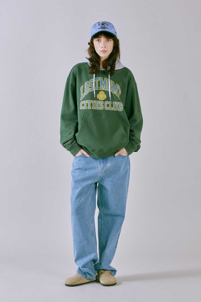 LMC SS23 Brings a Vintage Aesthetic to Wardrobe 1960s wardrobe staples slogan hippie culture peace freedom reversal letterman jackets varsity jacket tie dye rabbit colorful vibrant sweaters vest corduroy