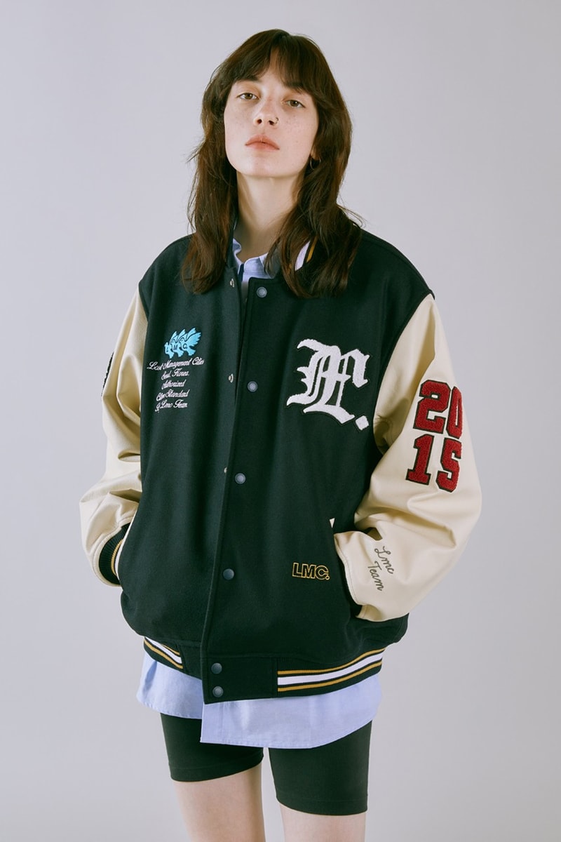 LMC SS23 Brings a Vintage Aesthetic to Wardrobe 1960s wardrobe staples slogan hippie culture peace freedom reversal letterman jackets varsity jacket tie dye rabbit colorful vibrant sweaters vest corduroy