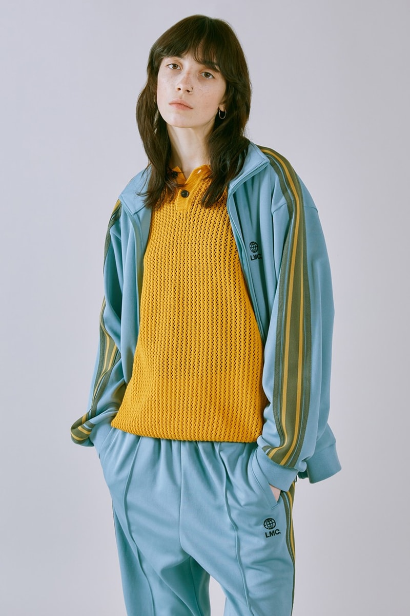 LMC SS23 Brings a Vintage Aesthetic to Wardrobe 1960s wardrobe staples slogan hippie culture peace freedom reversal letterman jackets varsity jacket tie dye rabbit colorful vibrant sweaters vest corduroy