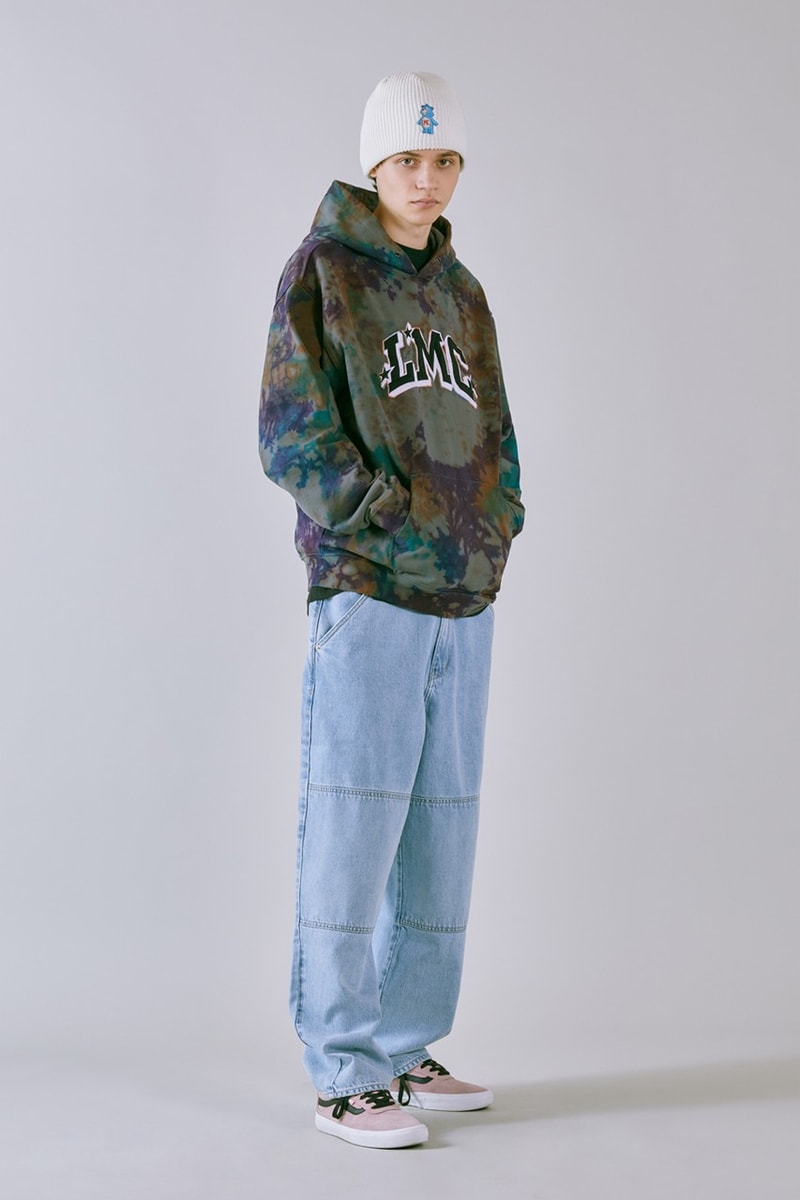 LMC SS23 Brings a Vintage Aesthetic to Wardrobe 1960s wardrobe staples slogan hippie culture peace freedom reversal letterman jackets varsity jacket tie dye rabbit colorful vibrant sweaters vest corduroy