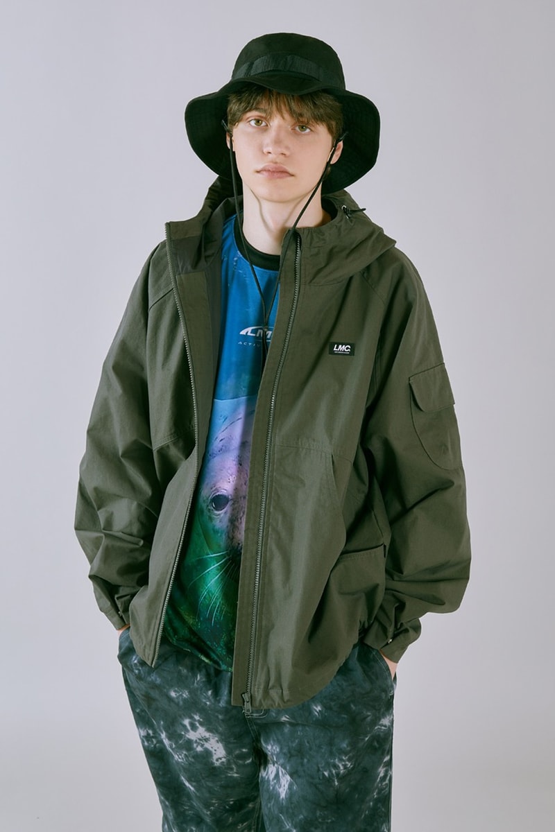 LMC SS23 Brings a Vintage Aesthetic to Wardrobe 1960s wardrobe staples slogan hippie culture peace freedom reversal letterman jackets varsity jacket tie dye rabbit colorful vibrant sweaters vest corduroy