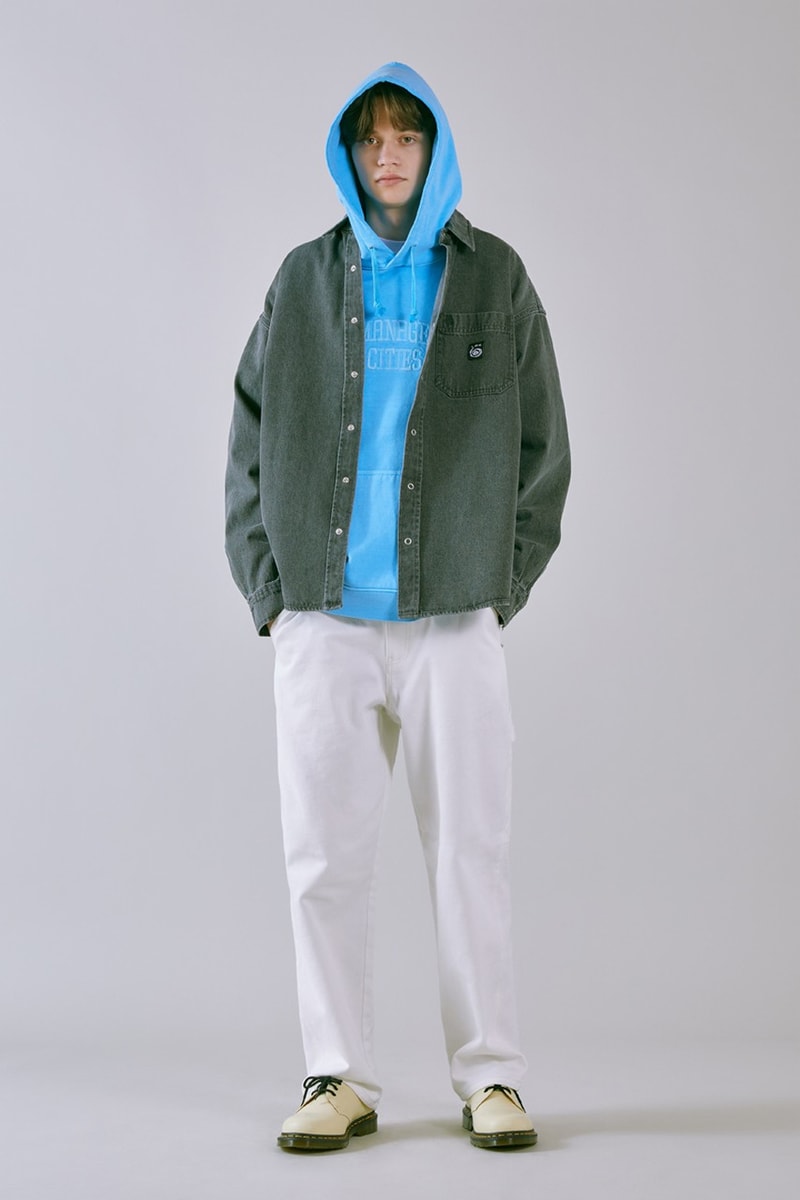 LMC SS23 Brings a Vintage Aesthetic to Wardrobe 1960s wardrobe staples slogan hippie culture peace freedom reversal letterman jackets varsity jacket tie dye rabbit colorful vibrant sweaters vest corduroy