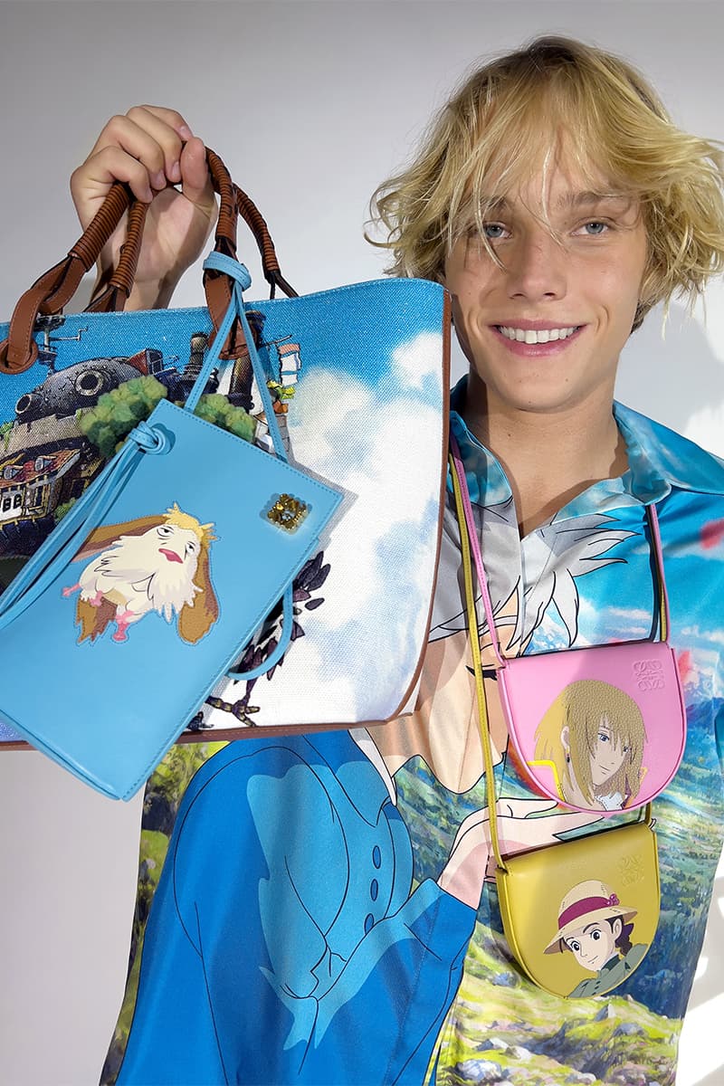 LOEWE Unveils Official 'Howl's Moving Castle' Collaboration jurgen teller hyunji shin sheep oliver osullivan rianne van rompaey taylor russel jonthan anderson studio ghibli calcifer hayao miyazaki 