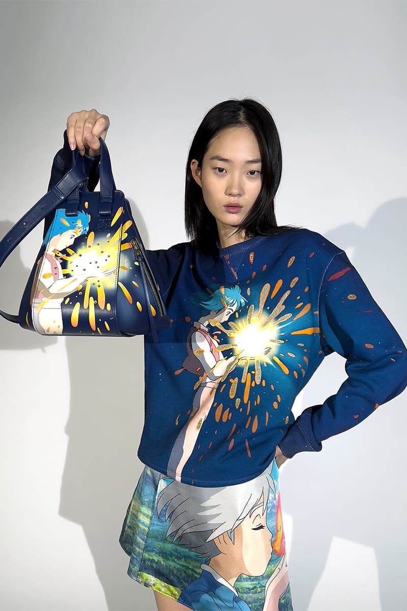 LOEWE Unveils Official 'Howl's Moving Castle' Collaboration jurgen teller hyunji shin sheep oliver osullivan rianne van rompaey taylor russel jonthan anderson studio ghibli calcifer hayao miyazaki 