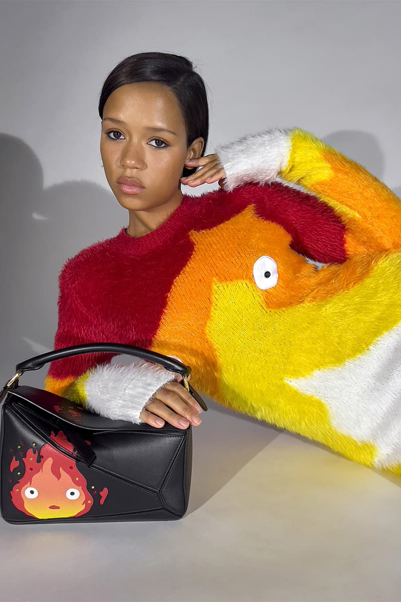 LOEWE Unveils Official 'Howl's Moving Castle' Collaboration jurgen teller hyunji shin sheep oliver osullivan rianne van rompaey taylor russel jonthan anderson studio ghibli calcifer hayao miyazaki 