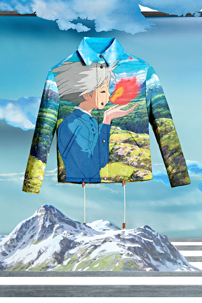 LOEWE Unveils Official 'Howl's Moving Castle' Collaboration jurgen teller hyunji shin sheep oliver osullivan rianne van rompaey taylor russel jonthan anderson studio ghibli calcifer hayao miyazaki 