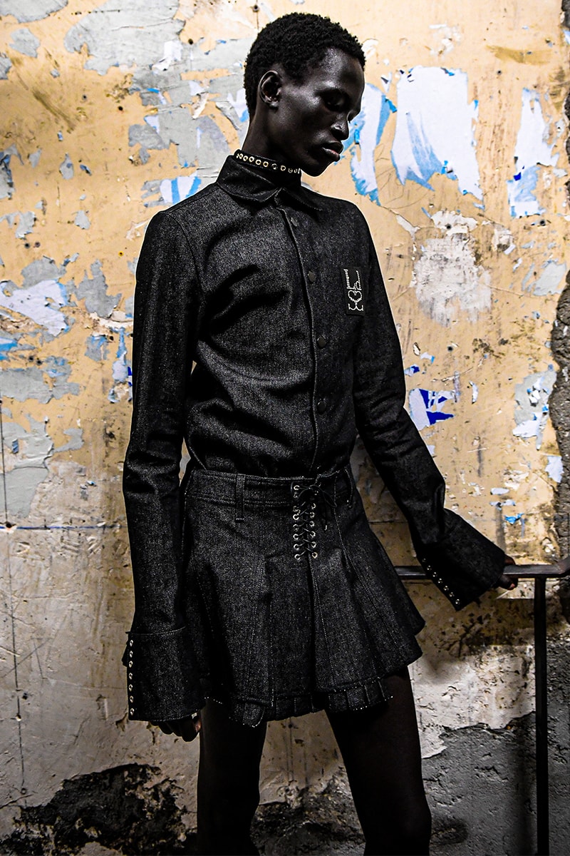 Ludovic de Saint Sernin Fall/Winter 2023 PFW Collection sexy leather adut akech irina shayk denim kink runway show paris fashion week 