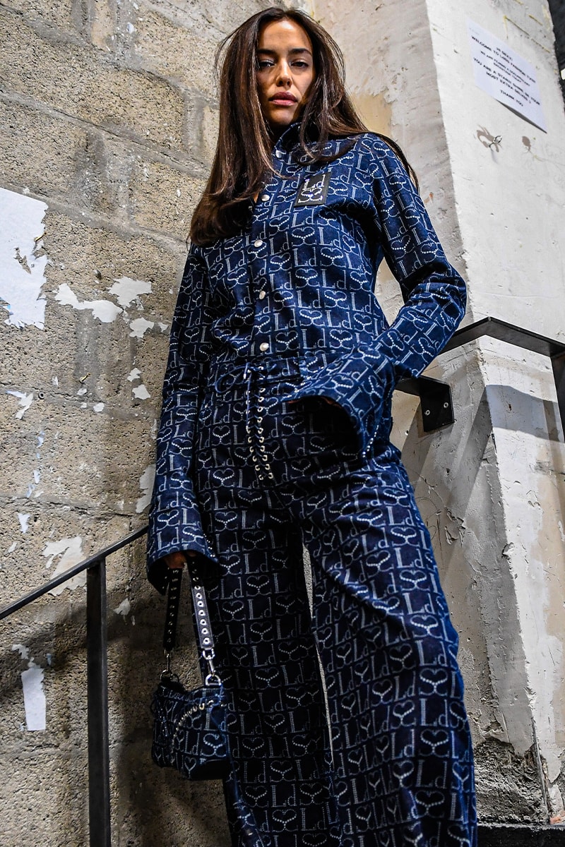 Ludovic de Saint Sernin Fall/Winter 2023 PFW Collection sexy leather adut akech irina shayk denim kink runway show paris fashion week 