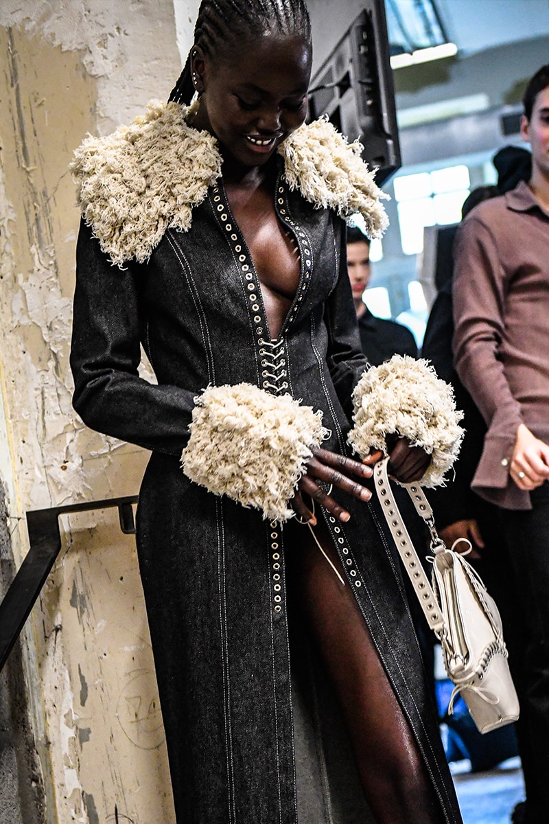 Ludovic de Saint Sernin Fall/Winter 2023 PFW Collection sexy leather adut akech irina shayk denim kink runway show paris fashion week 