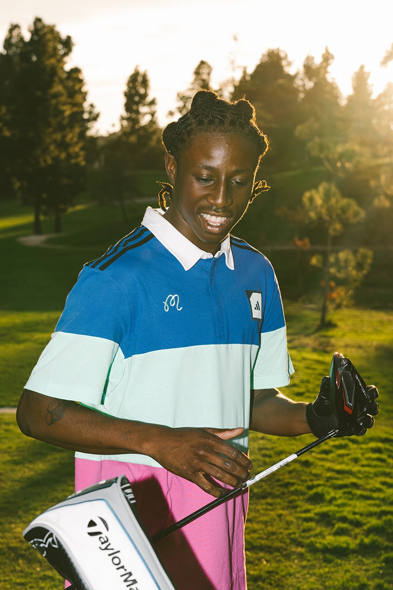 malbon golf adidas collection collaboration adicross jacket polo shirt anorak blue pink green