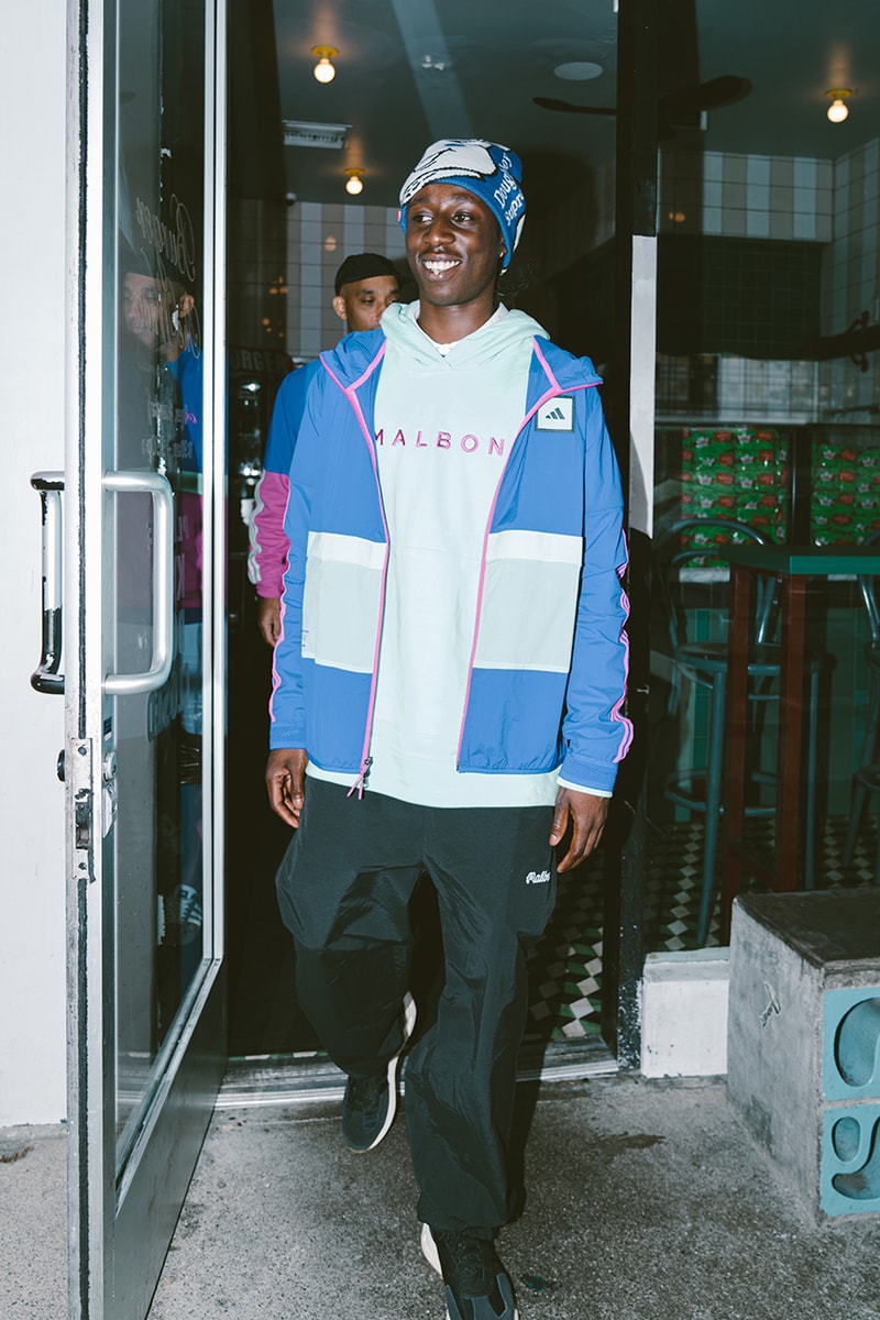 malbon golf adidas collection collaboration adicross jacket polo shirt anorak blue pink green