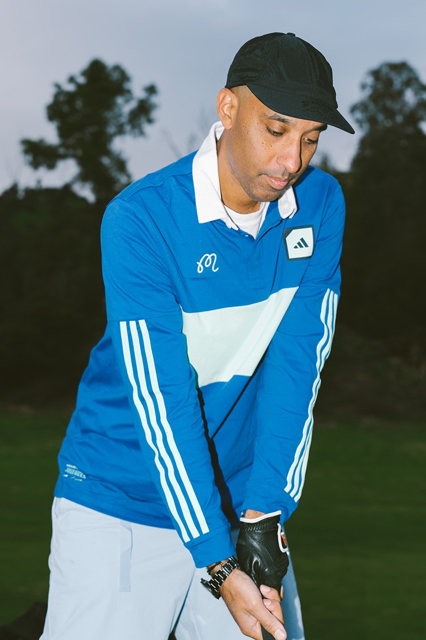 malbon golf adidas collection collaboration adicross jacket polo shirt anorak blue pink green