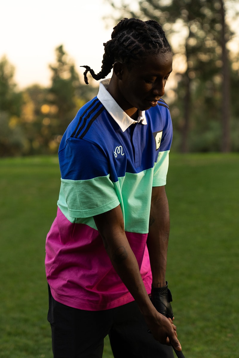 malbon golf adidas collection collaboration adicross jacket polo shirt anorak blue pink green