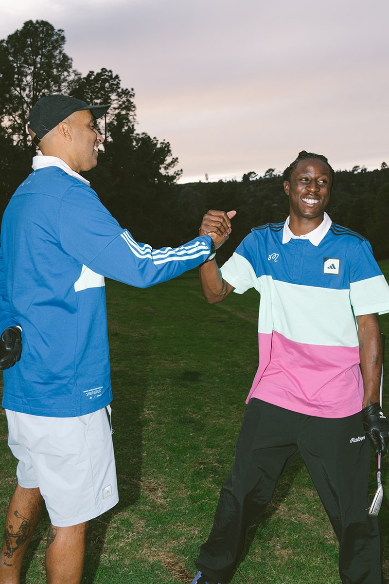 malbon golf adidas collection collaboration adicross jacket polo shirt anorak blue pink green