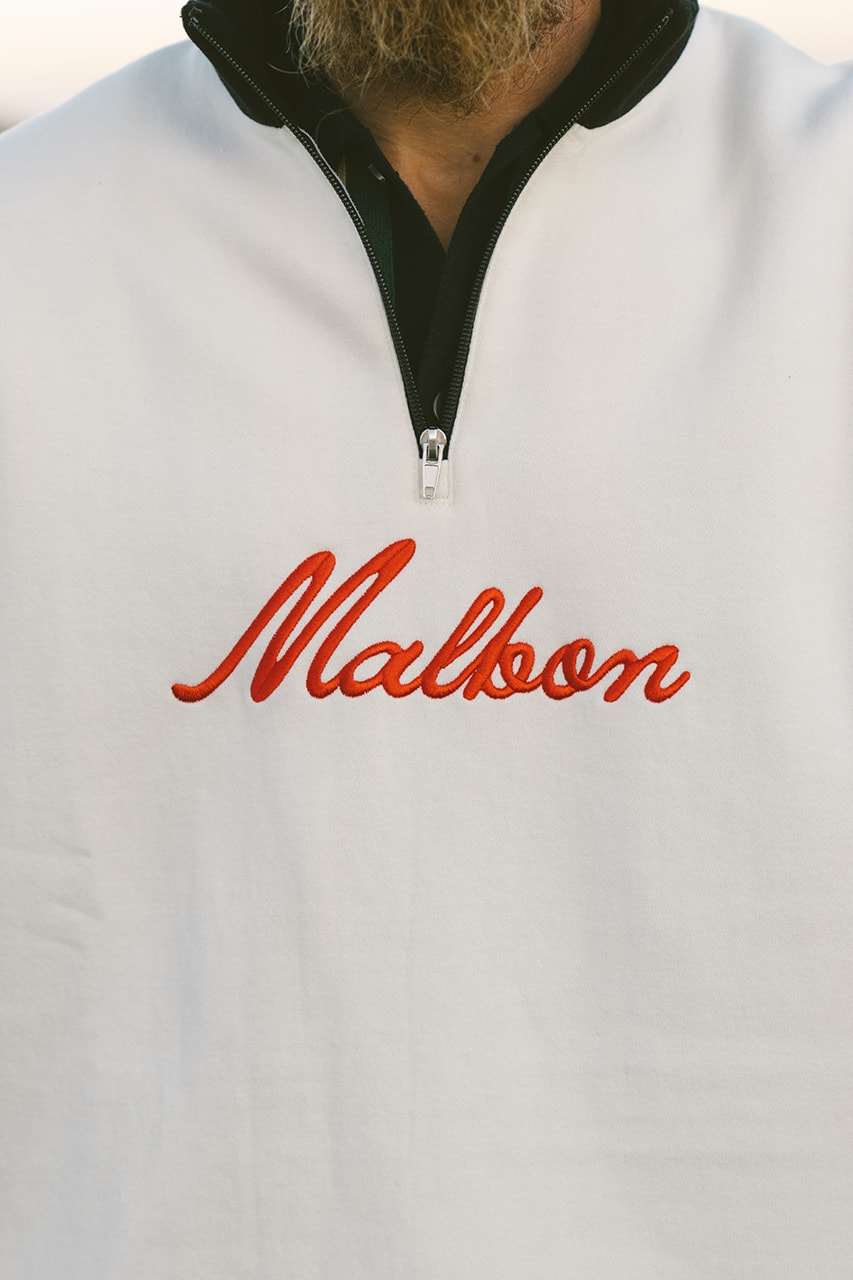 malbon golf winston collection lookbook cardigan tee shirt polo rope hat cap